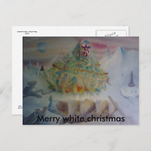 De kerst van het regentschap, feestdagenkaart (Voorkant / Achterkant)