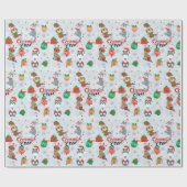 De kerstakkers in Costume Roll van Cadeaupapier (Vlak)