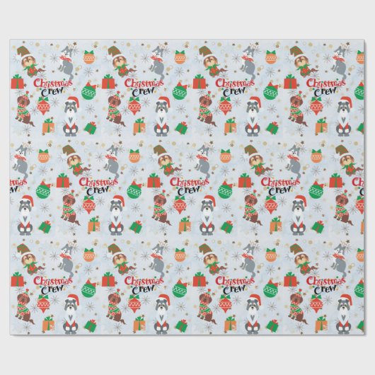 De kerstakkers in Costume Roll van Cadeaupapier (Vlak)