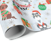 De kerstakkers in Costume Roll van Cadeaupapier (Rol Hoek)