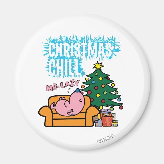 De kerstbal van de heer Lazy Magneet (Voorkant)