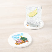 De kerstbal van de heer Lazy Zandsteen Onderzetter (Zijkant)