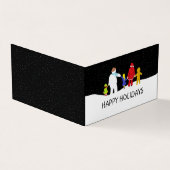 De Kerstbende, Familie Foto Kerstmis Kaart Visitekaartje (Buitenkant)