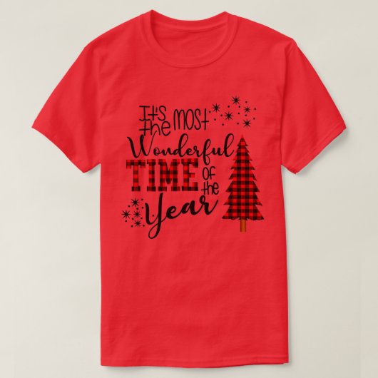 De kerstbomen zijn de mooiste tijd van de t-shirt (Design voorkant)