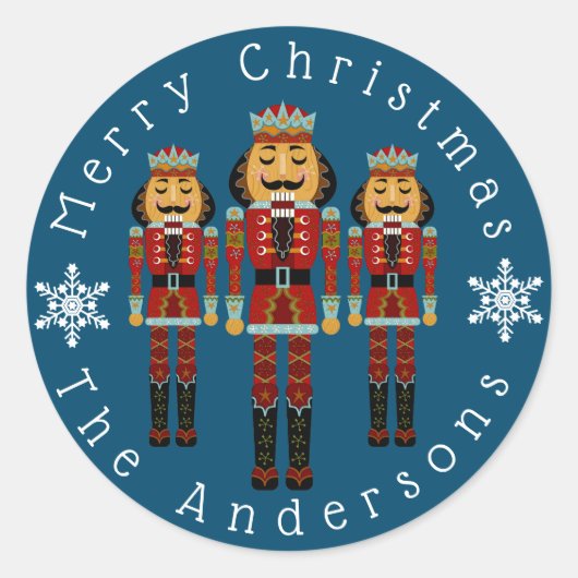 De kerstbont personaliseren ronde sticker (Voorkant)