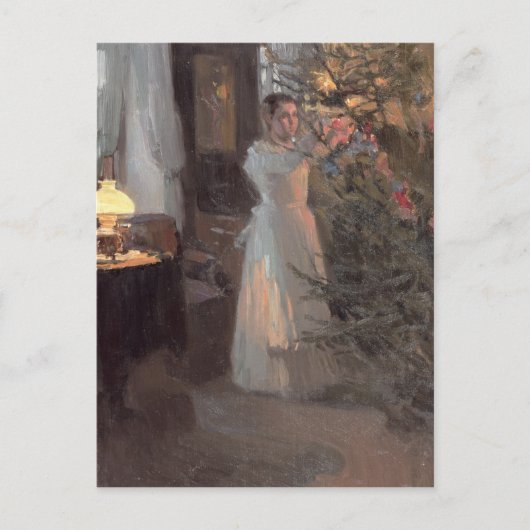 De kerstboom, 1910 feestdagenkaart (Voorkant)