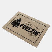 De kerstboom Baby zijn Freezin buiten Deurmat (Schuin)