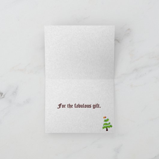 De kerstboom dankt u Kaarten (Binnen)