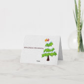 De kerstboom dankt u Kaarten (Achterkant)