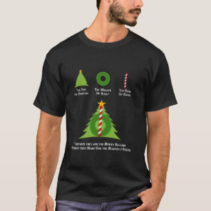 De kerstboom De krans van Holly de stok T-shirt