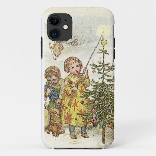 De kerstboom decorteren Case-Mate iPhone case (Achterkant)