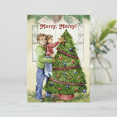  De kerstboom decorteren met papa (Staand voorkant)