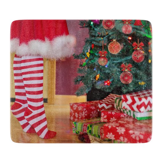 De kerstboom decorteren snijplank (Voorkant)