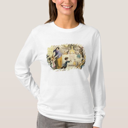 De kerstboom decorteren t-shirt (Voorkant)