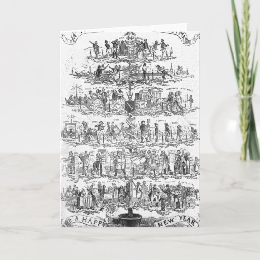 De kerstboom feestdagen kaart (Voorkant)