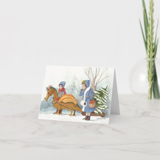 De kerstboom feestdagen kaart (Voorkant)