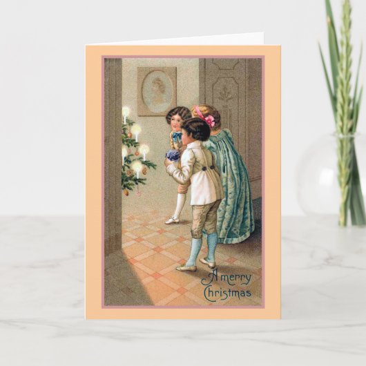 De kerstboom feestdagen kaart (Voorkant)