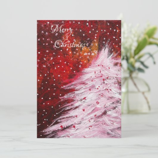 De kerstboom feestdagenkaart (Staand voorkant)