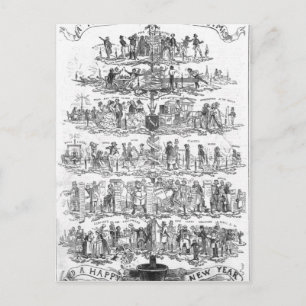 De kerstboom feestdagenkaart