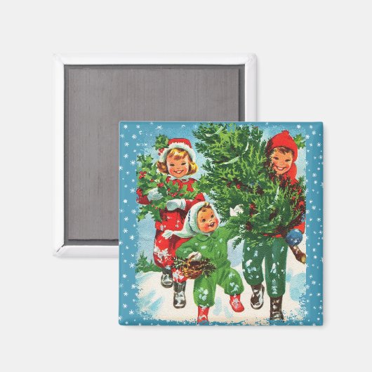 De kerstboom halen magneet (Voorkant / Achterkant)