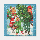 De kerstboom halen magneet (Voorkant)