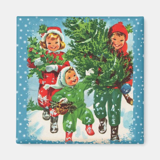 De kerstboom halen magneet (Voorkant)