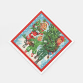 De kerstboom halen servet (Hoek)