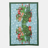 De kerstboom halen theedoek (Verticaal)