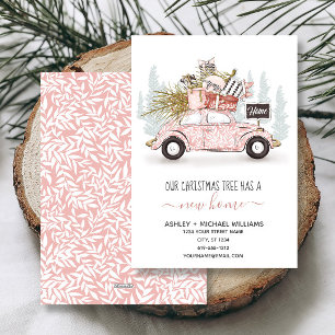 De kerstboom heeft een nieuwe Waterverf van het Hu Feestdagenkaart