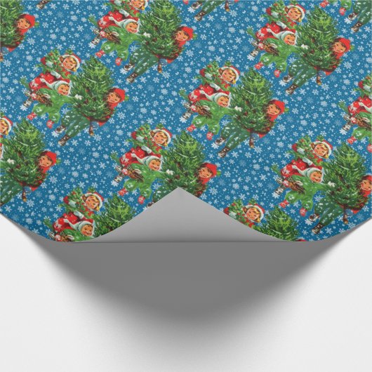 De kerstboom inpakpapier (Hoek)