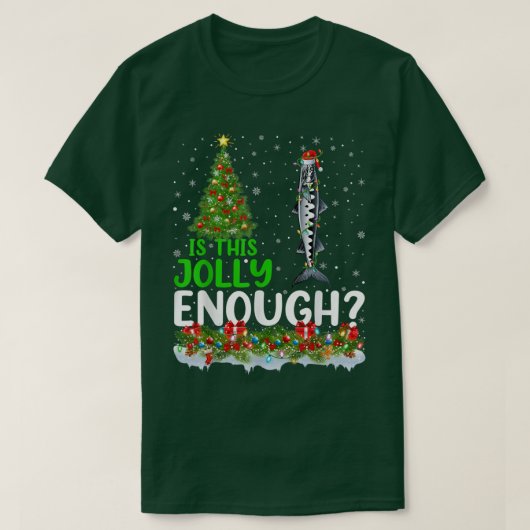 De kerstboom is deze dolly genoeg Barracuda vischr T-shirt (Design voorkant)