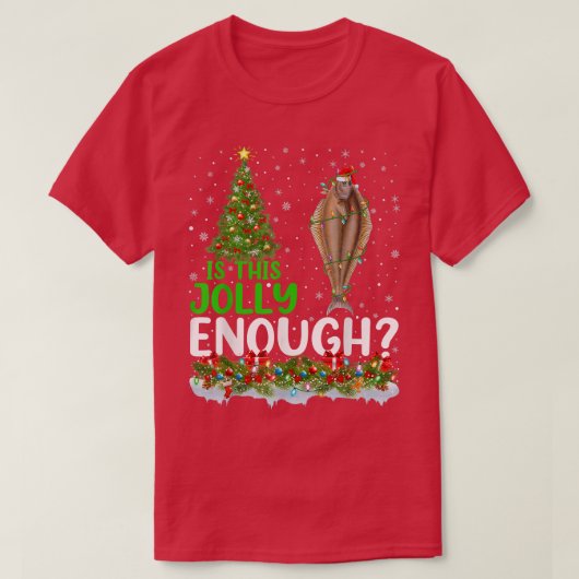 De kerstboom is een klomp genoeg heilbot t-shirt (Design voorkant)