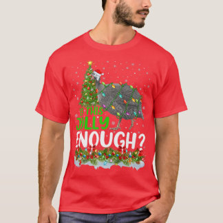 De kerstboom is een voldoende grote parelvogel t-shirt