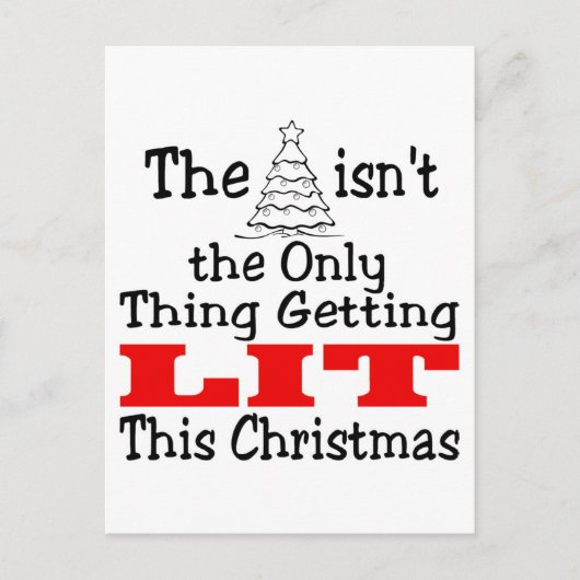 De kerstboom is niet alleen Lit Feestdagenkaart (Voorkant)