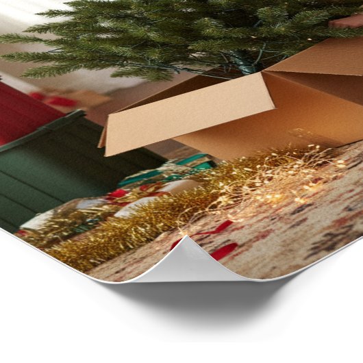 De kerstboom klaarmaken poster (Hoek)