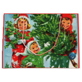 De kerstboom krijgen groot cadeauzakje (Voorkant)