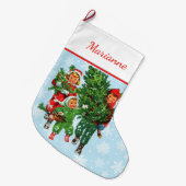 De kerstboom krijgen grote kerstsok (Voorkant (Hangend))