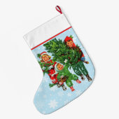 De kerstboom krijgen grote kerstsok (Achterkant (Hangend))