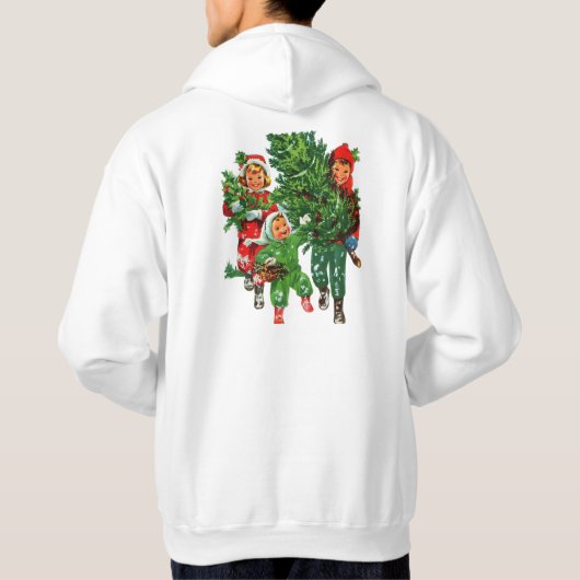 De kerstboom krijgen hoodie (Achterkant)