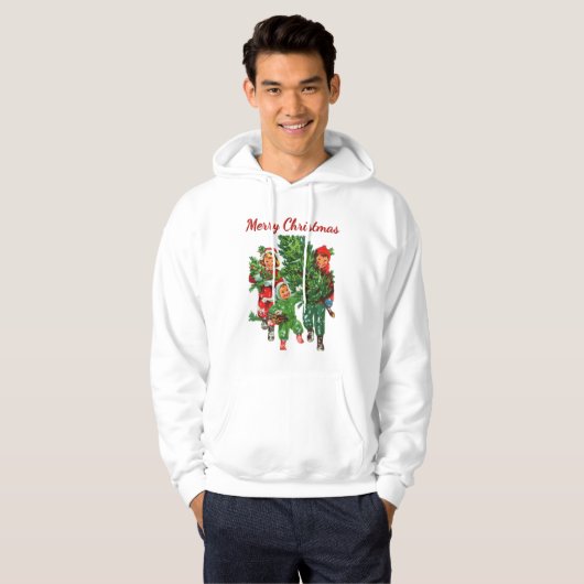De kerstboom krijgen hoodie (Voorkant volledig)