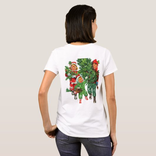 De kerstboom krijgen t-shirt (Achterkant volledig)