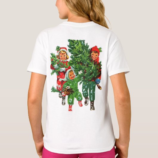 De kerstboom krijgen t-shirt (Achterkant)