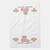 "De kerstboom mee naar huis nemen", keukenhanddoek (Verticaal)