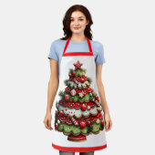 De Kerstboom met Suikerstokken  Schort (Gedragen)