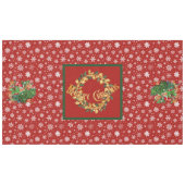 De kerstboom op rood tafelkleed (Voorkant (Horizontaal))