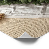 De kerstboom op zijn stand zetten poster (Hoek)