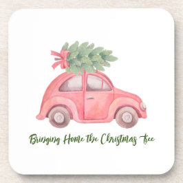 De kerstboom plastic onderzetter mee naar huis nem