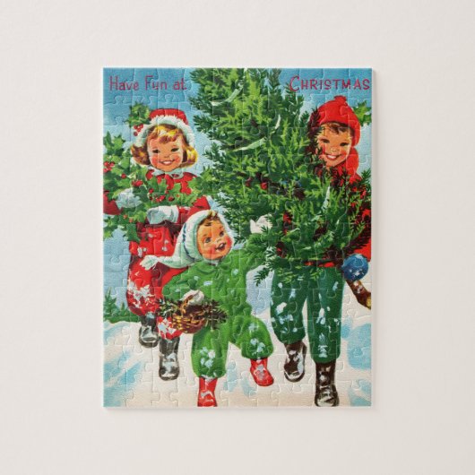 De kerstboom puzzel krijgen legpuzzel (Verticaal)