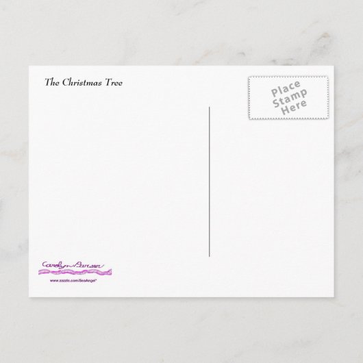 De kerstboom, red de datum! aankondigingskaart (Achterkant)