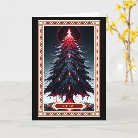 De kerstboom Tarot Kaart (Gele Bloem)